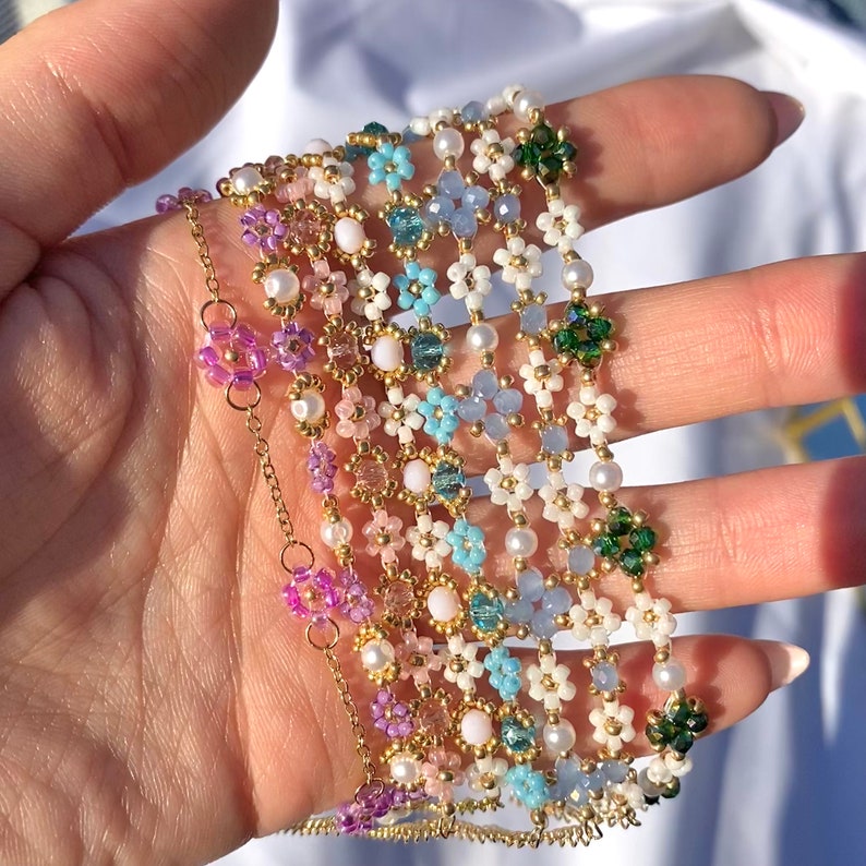 Pärl Blomma Armband | Tillsammans Mot Diabetes