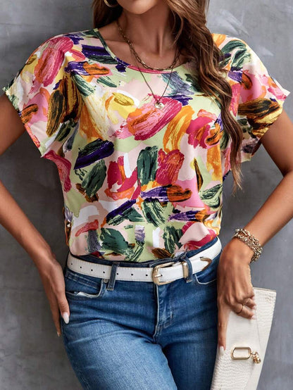Terese™ – Damens Blommig Batwing Blus