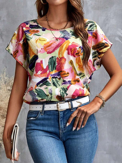 Terese™ – Damens Blommig Batwing Blus