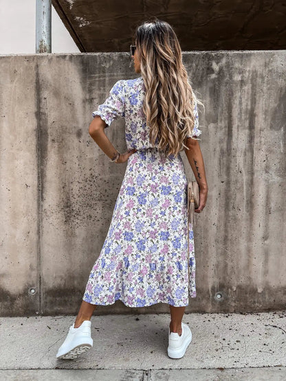 Gunnel™ – Elegant Blommig Klänning för Dam