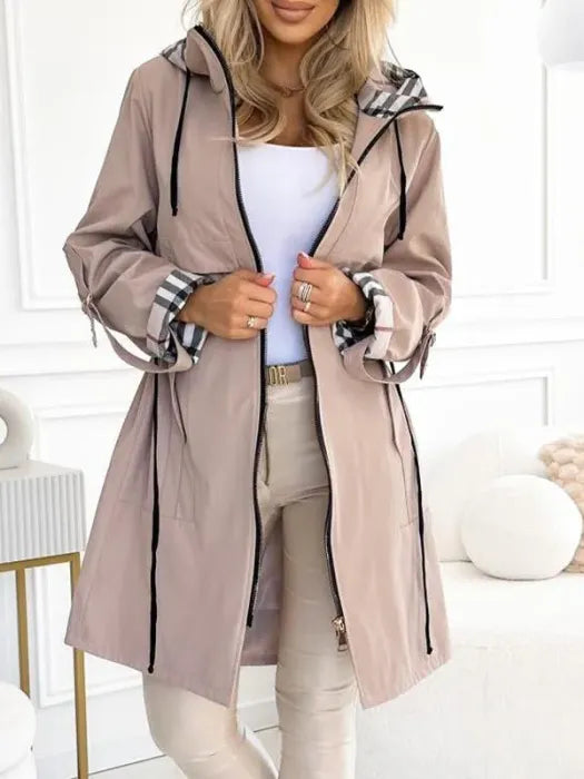 Natalie™ - Dragkedja Lång Jacka
