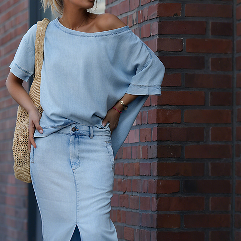 Kim™ - Off-Shoulder Denimset