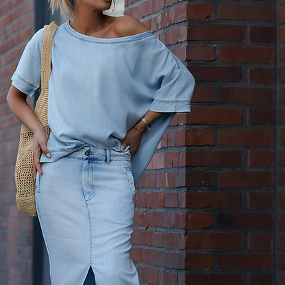 Kim™ - Off-Shoulder Denimset